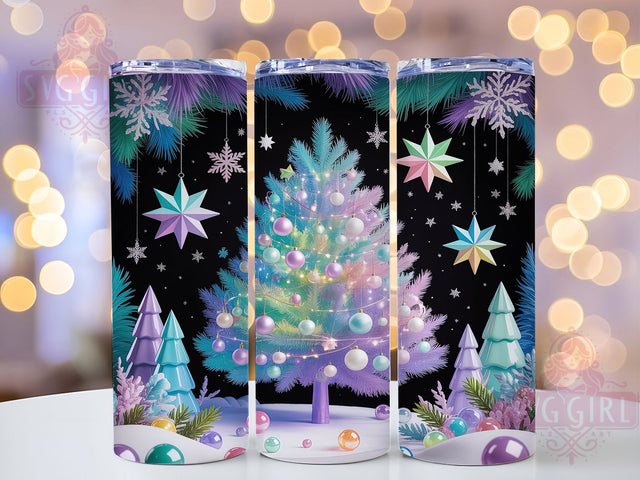 Iridescent Crystal Christmas Tumbler, Sparkly Tree Wrap, Festive Crystal Sublimation Design, 20oz Holiday Sparkle Tumbler, Whimsical Christmas Mug, Glittering Tree Cup, Shimmering Holiday Art Sublimation SvggirlplusArt 