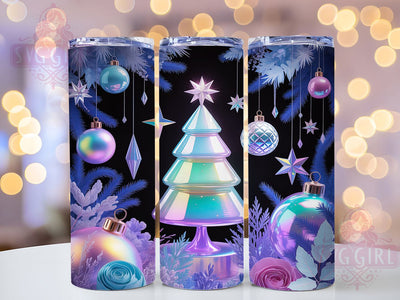Iridescent Crystal Christmas Tumbler, Sparkly Tree Wrap, Festive Crystal Sublimation Design, 20oz Holiday Sparkle Tumbler, Whimsical Christmas Mug, Glittering Tree Cup, Shimmering Holiday Art Sublimation SvggirlplusArt 