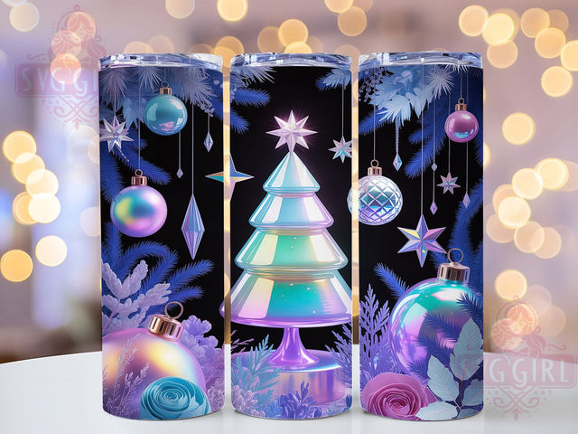 Iridescent Crystal Christmas Tumbler, Sparkly Tree Wrap, Festive Crystal Sublimation Design, 20oz Holiday Sparkle Tumbler, Whimsical Christmas Mug, Glittering Tree Cup, Shimmering Holiday Art Sublimation SvggirlplusArt 