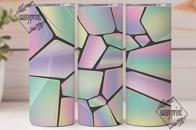 Iridescent Crystal Tumbler Wrap Sublimation sassyprint 