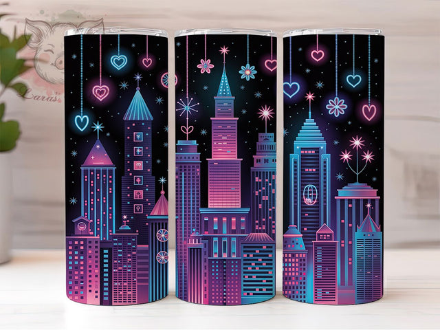 Iridescent Cyber Kpop Tumbler, Cyber Fantasy Tumbler, Iridescent 20oz Wrap, Sublimation Design, Futuristic Kpop Gift, Neon Fantasy Wrap, Trendy Iridescent Tumbler Sublimation Lara' s Designs 