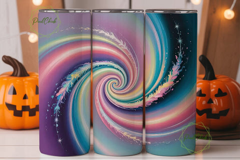 Iridescent Flowing Abstract 20oz Tumbler Sublimation PixelChick 