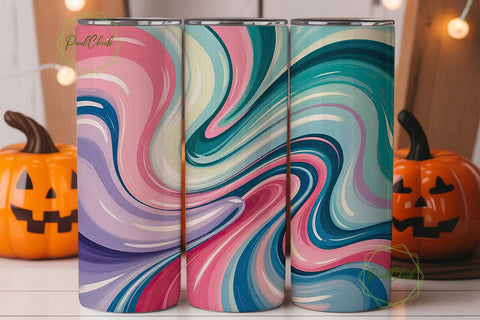 Iridescent Flowing Abstract 20oz Tumbler Sublimation PixelChick 