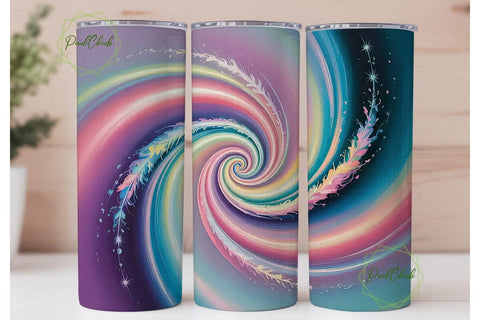 Iridescent Flowing Abstract 20oz Tumbler Sublimation PixelChick 