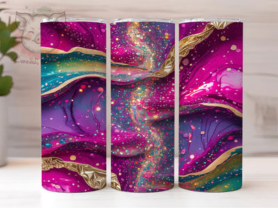 Iridescent Ink Marble 20oz Tumbler, Ink Marble, Iridescent Style, Artistic Pattern, Sublimation Wrap, 20oz Tumbler, Elegant Aesthetic, Modern Design Sublimation Lara' s Designs 