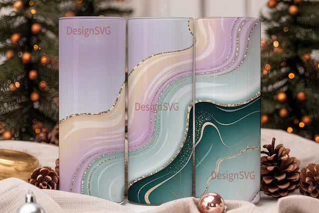 Iridescent Marble 20oz Tumbler Wrap Sublimation DesignSVG 