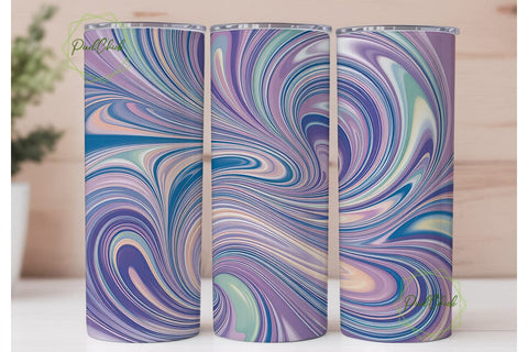 Iridescent Marble Abstract 20oz Tumbler Sublimation PixelChick 