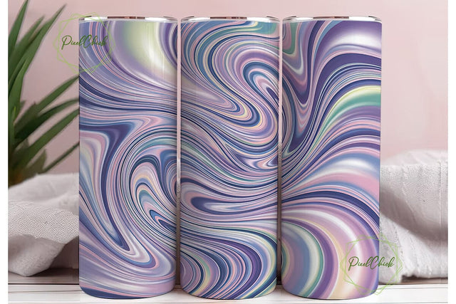 Iridescent Marble Abstract 20oz Tumbler Sublimation PixelChick 