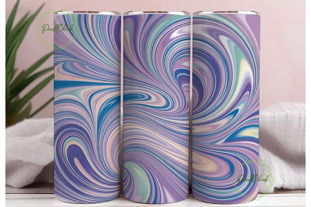 Iridescent Marble Abstract 20oz Tumbler Sublimation PixelChick 