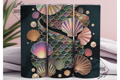 Iridescent Mermaid Scales 20oz Tumbler Sublimation sassyprint 