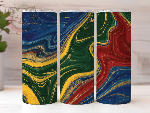 Iridescent Rainbow Metallic Marble Tumbler, Gold Silver Swirl Wrap, 20oz Tumbler Sublimation, Glam Metallic Marble Design, Iridescent Stone Tumbler, Elegant Rainbow Wrap, Shimmer Marble Sublimation Sublimation Lara' s Designs 