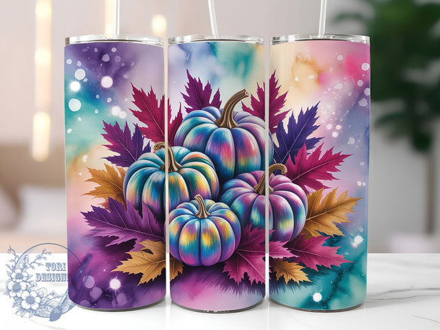 Iridescent Sparkle Pumpkin Autumn Tumbler, Autumn Leaves Cup Wrap, 20Oz Sublimation, Shimmer Fall Drinkware, Pearl Pumpkin Mug, Elegant Autumn Wrap, Sparkle Pumpkin Cup Print Sublimation ToriDesigns 