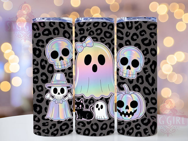 Iridescent Spooky Ghost Halloween Tumbler, Spooky Ghost Wrap, 20Oz Sublimation Design, Shiny Ghost Cup Wrap, Iridescent Halloween Drinkware, Cute Spooky Tumbler, Glow Ghost Mug Design Sublimation SvggirlplusArt 