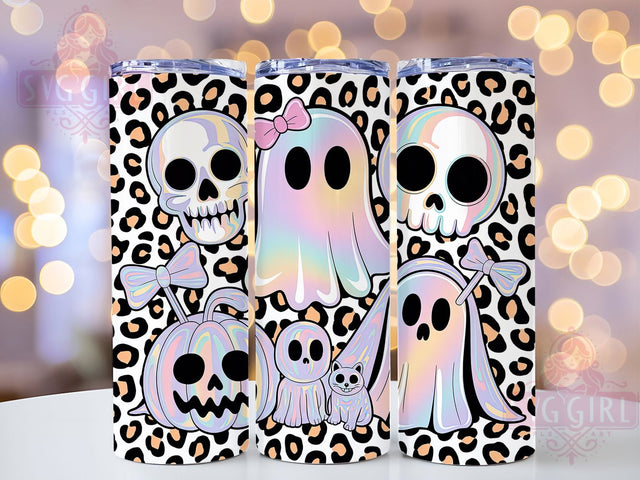 Iridescent Spooky Ghost Halloween Tumbler, Spooky Ghost Wrap, 20Oz Sublimation Design, Shiny Ghost Cup Wrap, Iridescent Halloween Drinkware, Cute Spooky Tumbler, Glow Ghost Mug Design Sublimation SvggirlplusArt 