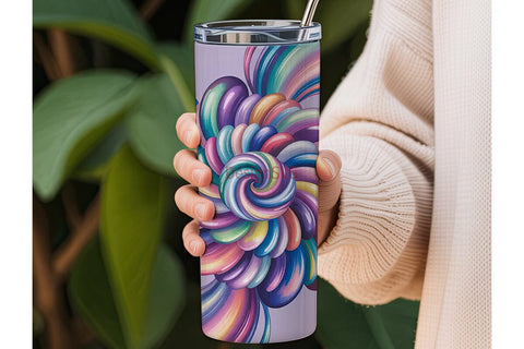 Iridescent Swirl 20oz Tumbler Wrap Sublimation DesignSVG 