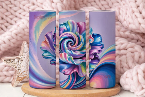 Iridescent Swirl 20oz Tumbler Wrap Sublimation DesignSVG 