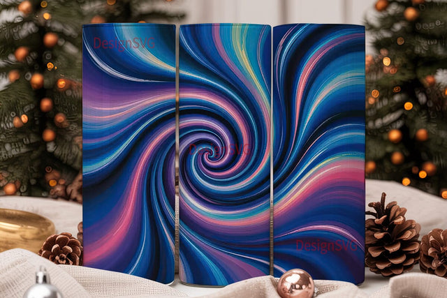 Iridescent Swirl 20oz Tumbler Wrap Sublimation DesignSVG 