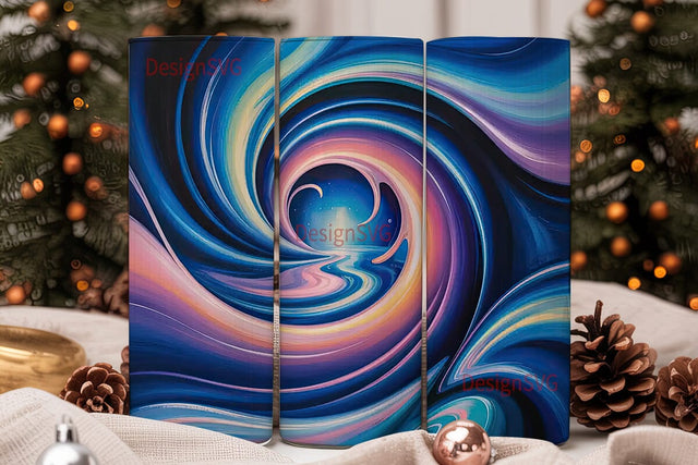 Iridescent Swirl 20oz Tumbler Wrap Sublimation DesignSVG 