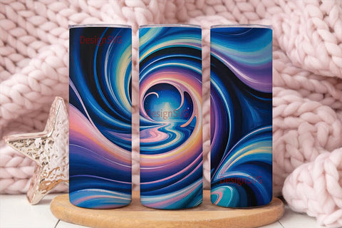 Iridescent Swirl 20oz Tumbler Wrap Sublimation DesignSVG 