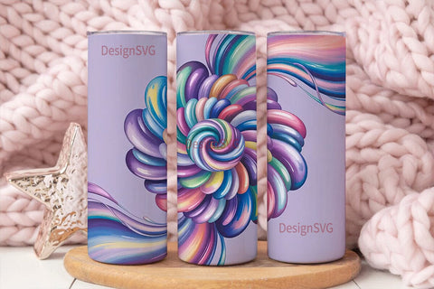 Iridescent Swirl 20oz Tumbler Wrap Sublimation DesignSVG 