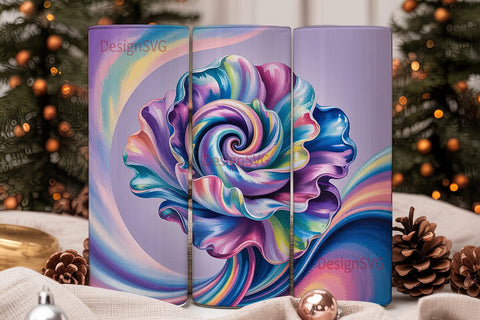 Iridescent Swirl 20oz Tumbler Wrap Sublimation DesignSVG 