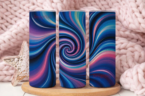 Iridescent Swirl 20oz Tumbler Wrap Sublimation DesignSVG 