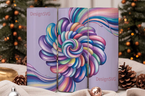 Iridescent Swirl 20oz Tumbler Wrap Sublimation DesignSVG 