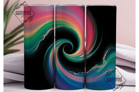 Iridescent Swirl 20oz Tumbler Wrap Sublimation sassyprint 