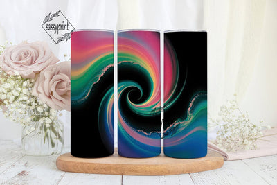 Iridescent Swirl 20oz Tumbler Wrap Sublimation sassyprint 