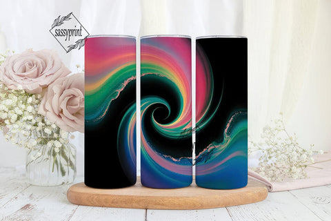 Iridescent Swirl 20oz Tumbler Wrap Sublimation sassyprint 