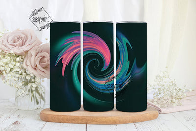 Iridescent Swirl 20oz Tumbler Wrap Sublimation sassyprint 