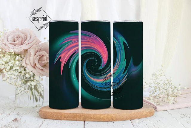 Iridescent Swirl 20oz Tumbler Wrap Sublimation sassyprint 