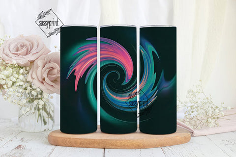 Iridescent Swirl 20oz Tumbler Wrap Sublimation sassyprint 