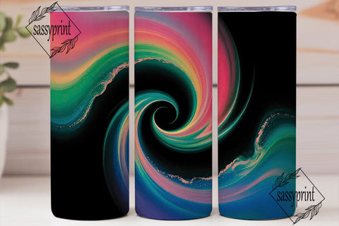 Iridescent Swirl 20oz Tumbler Wrap Sublimation sassyprint 