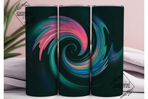 Iridescent Swirl 20oz Tumbler Wrap Sublimation sassyprint 