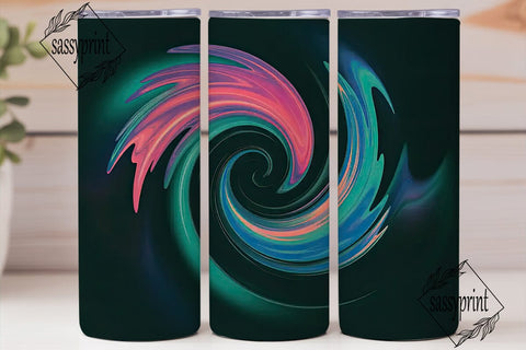 Iridescent Swirl 20oz Tumbler Wrap Sublimation sassyprint 