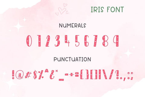 Iris - Cute Decorative Font Font AnningArts Design 