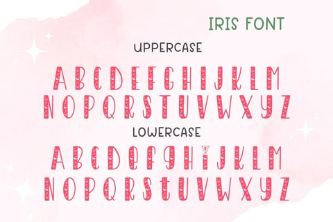 Iris - Cute Decorative Font Font AnningArts Design 