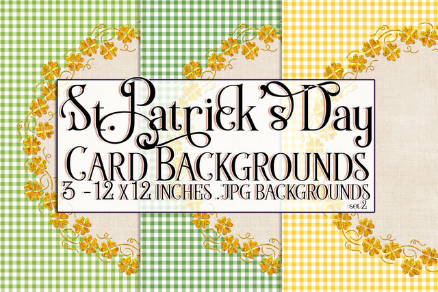 Irish Card Topper, St Patrick's Day Background, Irish Plaid Paper, s2 Digital Pattern Designing with Marlo 