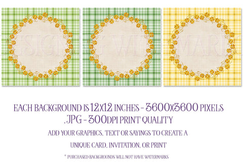 Irish Card Topper, St Patrick's Day Background, Irish Plaid Paper, s3 Digital Pattern Designing with Marlo 