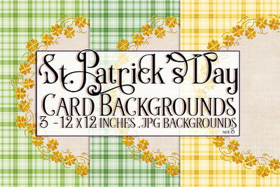 Irish Card Topper, St Patrick's Day Background, Irish Plaid Paper, s3 Digital Pattern Designing with Marlo 
