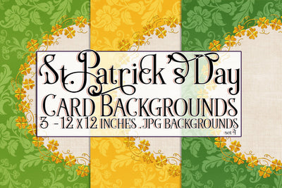 Irish Card Topper, St Patrick's Day Background, Irish Plaid Paper, s4 Digital Pattern Designing with Marlo 