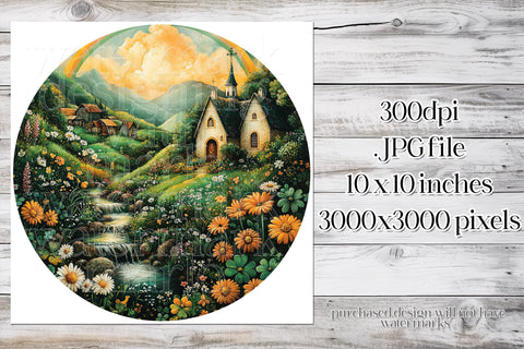 Irish Church Wind Spinner, St Patrick's Day Wind Spinner, w2 Sublimation Designing with Marlo 