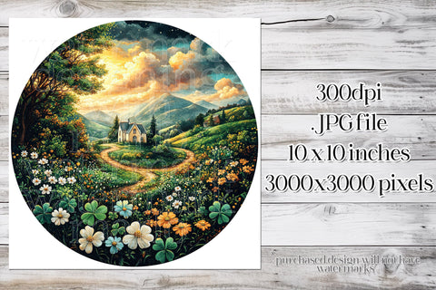 Irish Church Wind Spinner, St Patrick's Day Wind Spinner, w6 Sublimation Designing with Marlo 