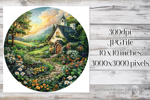 Irish Church Wind Spinner, St Patrick's Day Wind Spinner, w8 Sublimation Designing with Marlo 