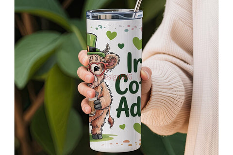Irish Coffee Cow 20oz Tumbler Wrap Sublimation DesignSVG 