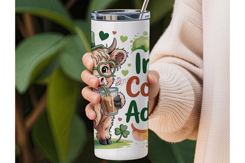 Irish Coffee Cow 20oz Tumbler Wrap Sublimation DesignSVG 