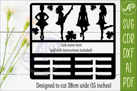Irish Dance Medal Holder SVG, Personalized Dancer Name Sign, SVG APInspireddesigns 