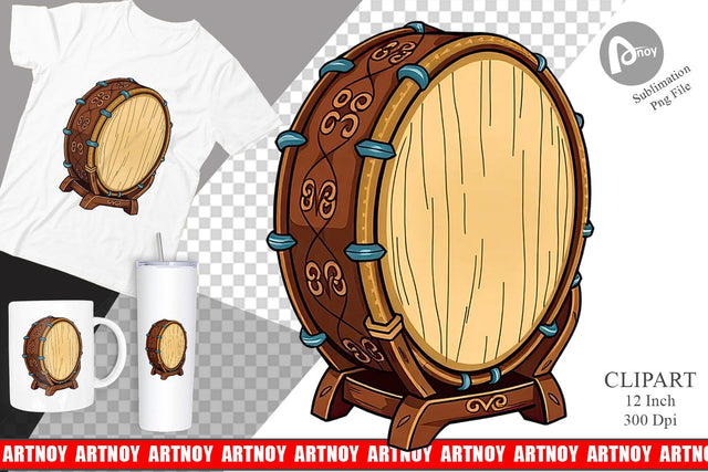 Irish Drum Clipart Sublimation artnoy 