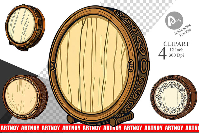Irish Drum Clipart Sublimation artnoy 
